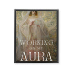 Working On My Aura Framed Canvas Print Gallery Image 6