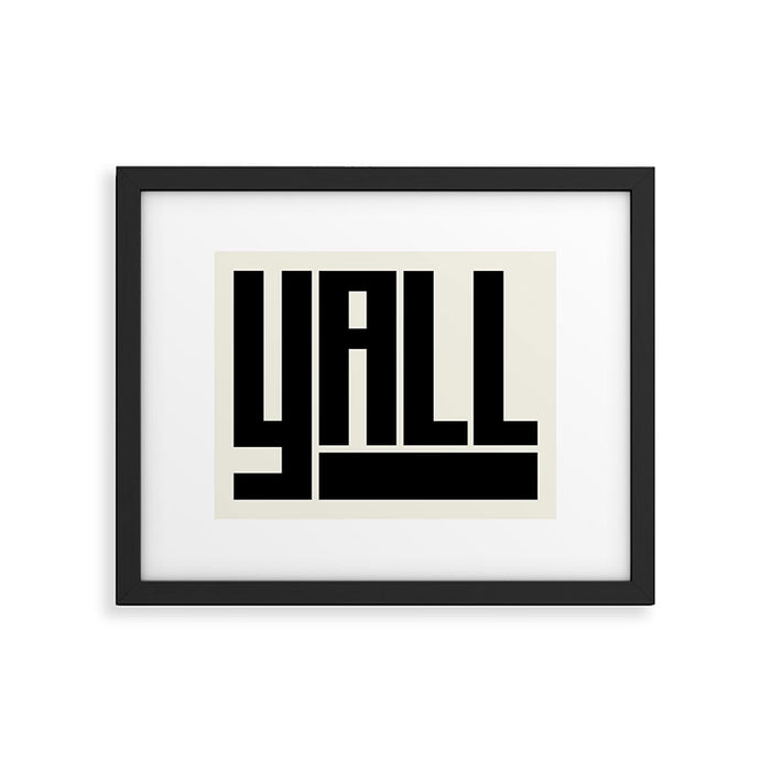 Y'All Framed Art Print Gallery Image 1