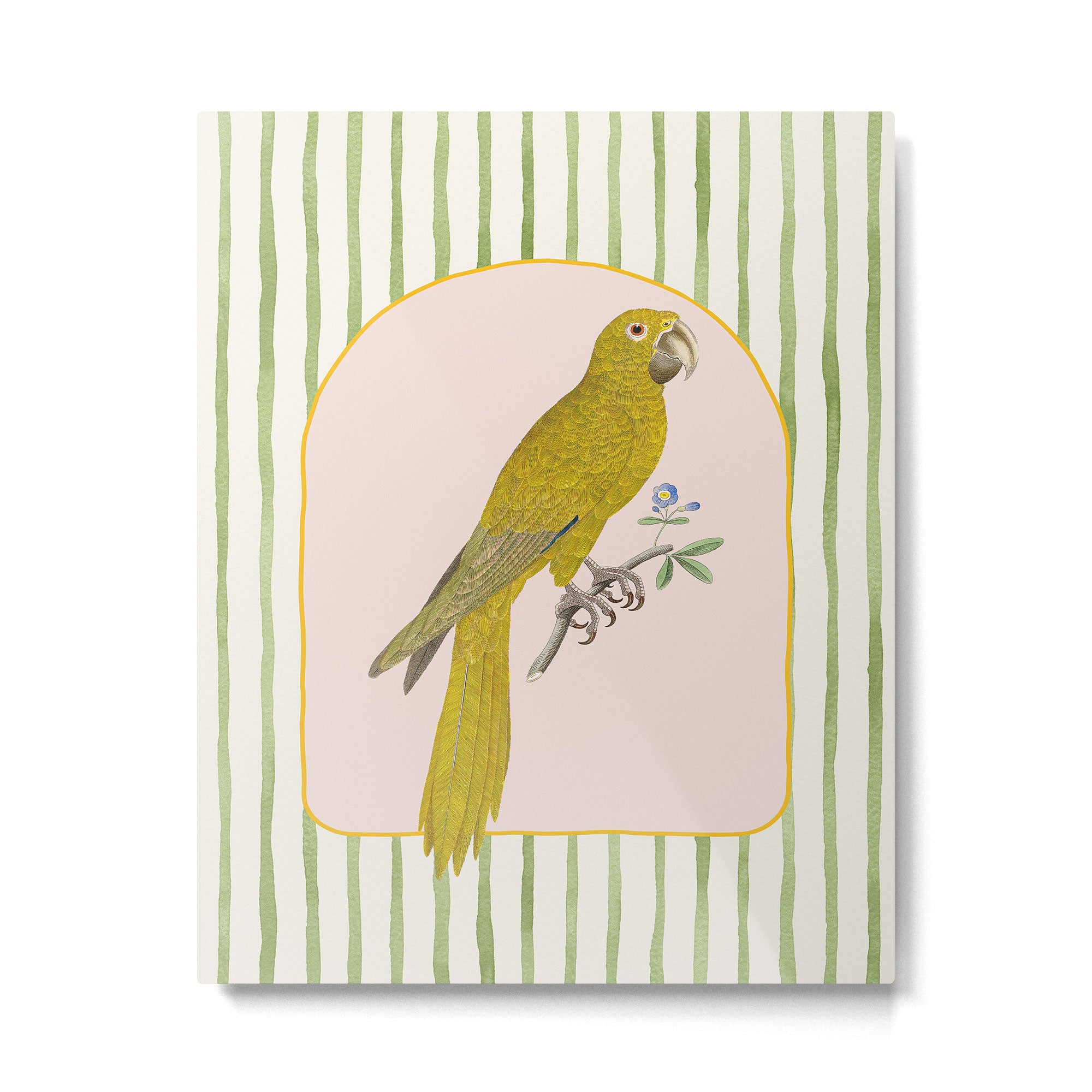 Yellow Parrot Metal Print Gallery Image 4
