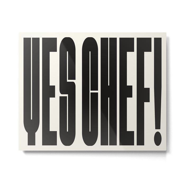 Yes Chef Metal Print Gallery Image 1