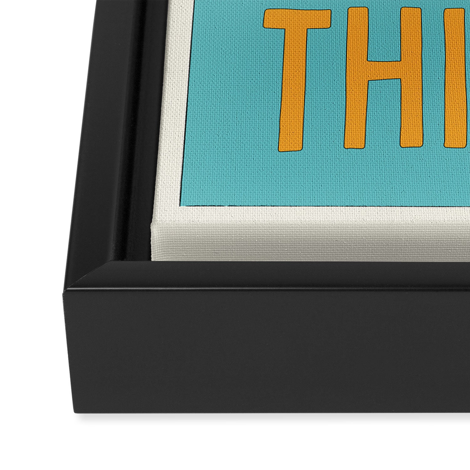 You Can Do Hard Things - Retro Typography in Blue and Orange Framed Canvas Print Gallery Image 3
