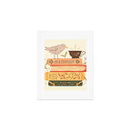 Bird's Book Stack Art Print Gallery Image 1