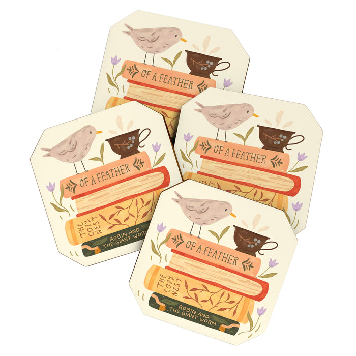 Bird's Book Stack Coaster Gallery Image 1