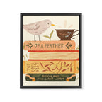 Bird's Book Stack Framed Canvas Print Gallery Image 8