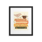 Bird's Book Stack Framed Art Print Gallery Image 6