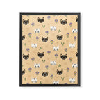 Cat Faces and Flowers Framed Canvas Print Gallery Image 8