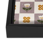Checkerboard Flowers Framed Canvas Print Gallery Image 3