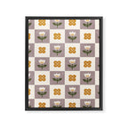 Checkerboard Flowers Framed Canvas Print Gallery Image 8