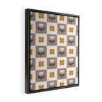 Checkerboard Flowers Framed Canvas Print Gallery Image 2