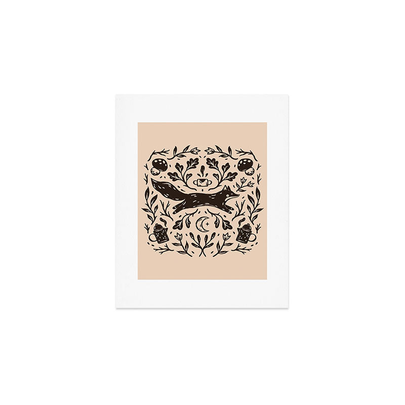 Cozy Night Fox Art Print Gallery Image 1