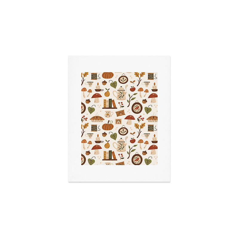 Cozy Vintage Autumn Art Print Gallery Image 1