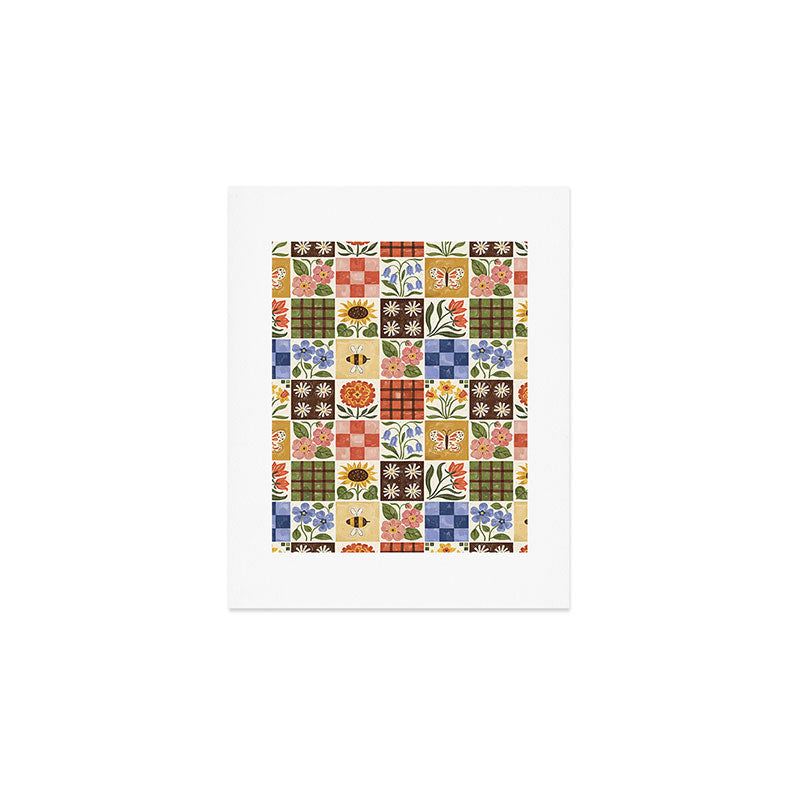 Flower Quilt Art Print Gallery Image 1