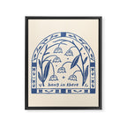 Hang in There - Block Print Bluebells Framed Canvas Print Gallery Image 8