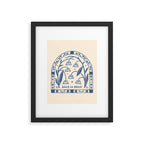 Hang in There - Block Print Bluebells Framed Art Print Gallery Image 6