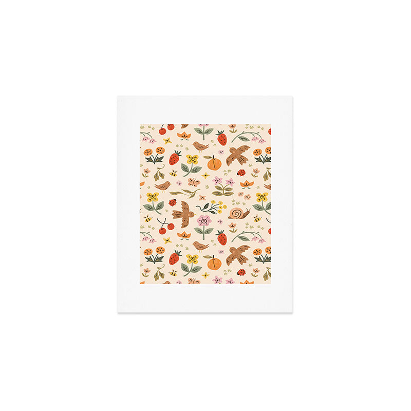 In Bloom - Gouache Nature Print Art Print Gallery Image 1