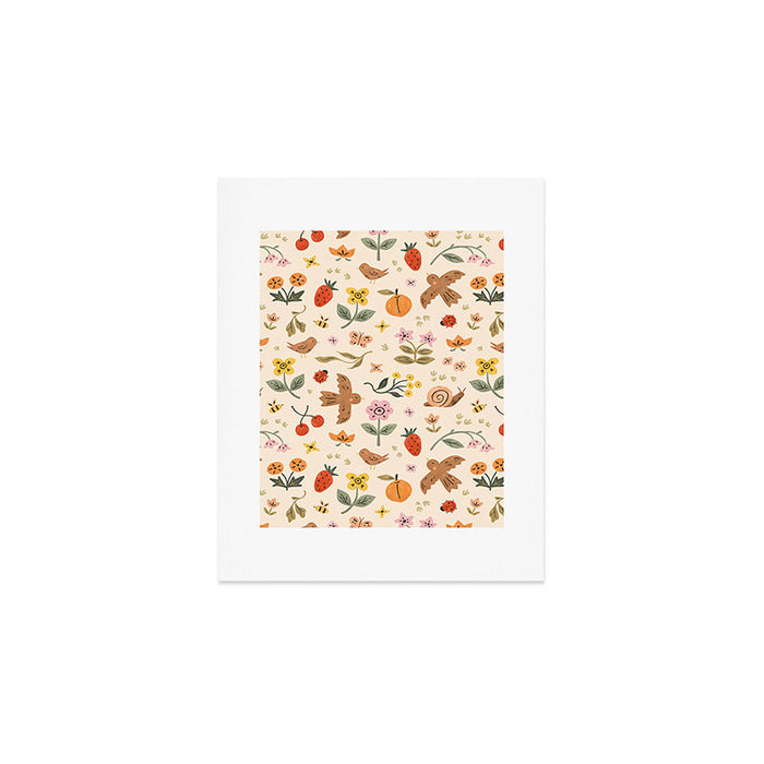 In Bloom - Gouache Nature Print Art Print Gallery Image 1