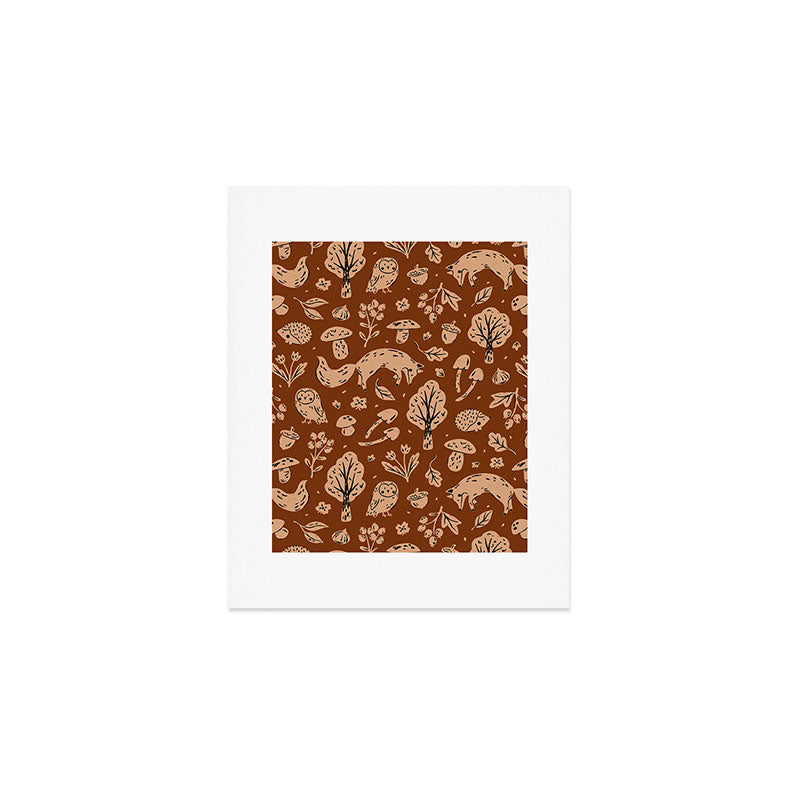 Inky Autumn Woodland Art Print Gallery Image 1
