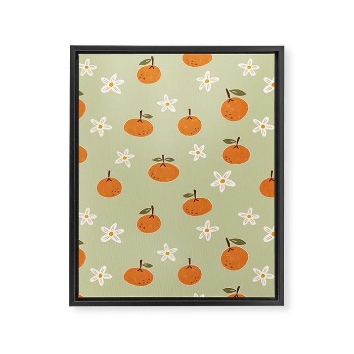 Little Orange Blossoms Framed Canvas Print Gallery Image 1
