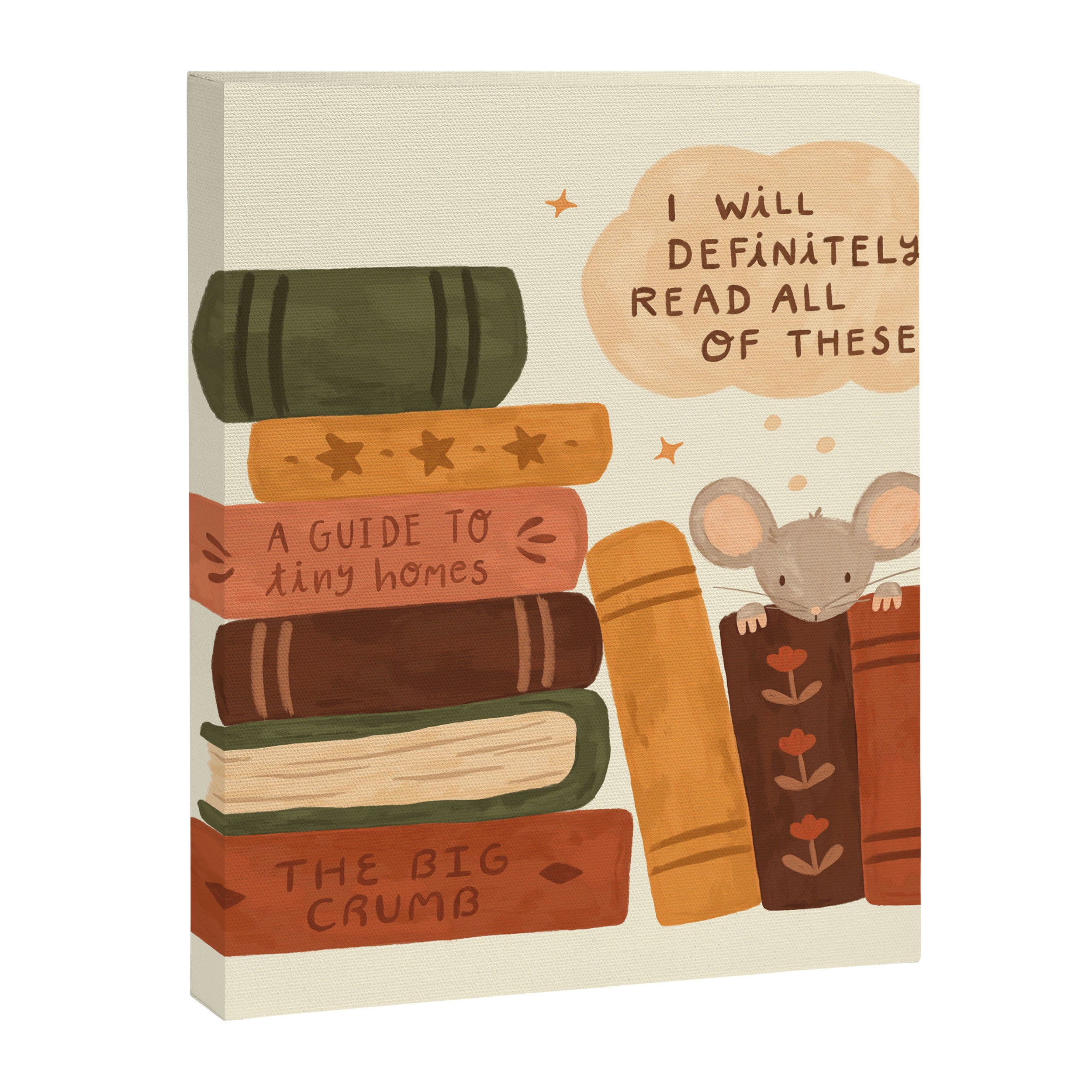 Mouse's Book Pile Canvas Print Gallery Image 8