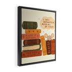 Mouse's Book Pile Framed Canvas Print Gallery Image 2