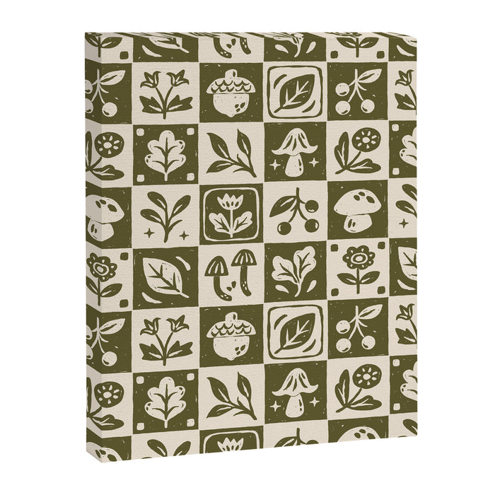 Patchwork Botanical Canvas Print Gallery Image 1