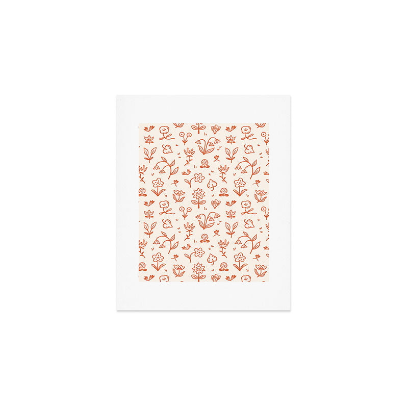 Playful Flower Doodles Art Print Gallery Image 1