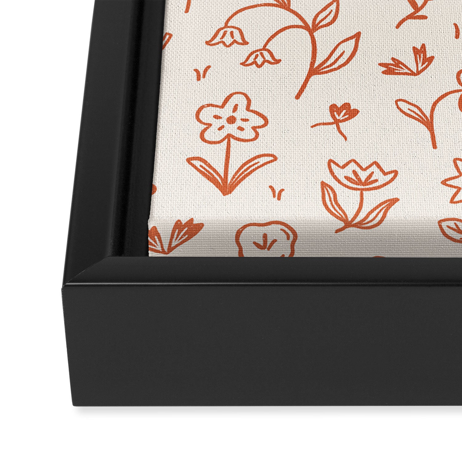 Playful Flower Doodles Framed Canvas Print Gallery Image 3