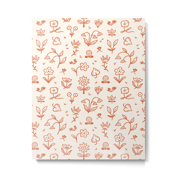 Playful Flower Doodles Metal Print Gallery Image 1