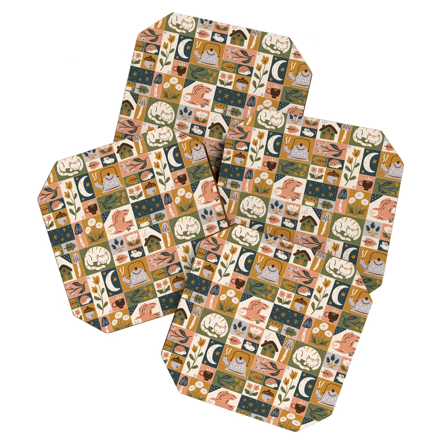Repose - Cozy Patchwork Coaster Gallery Image 1