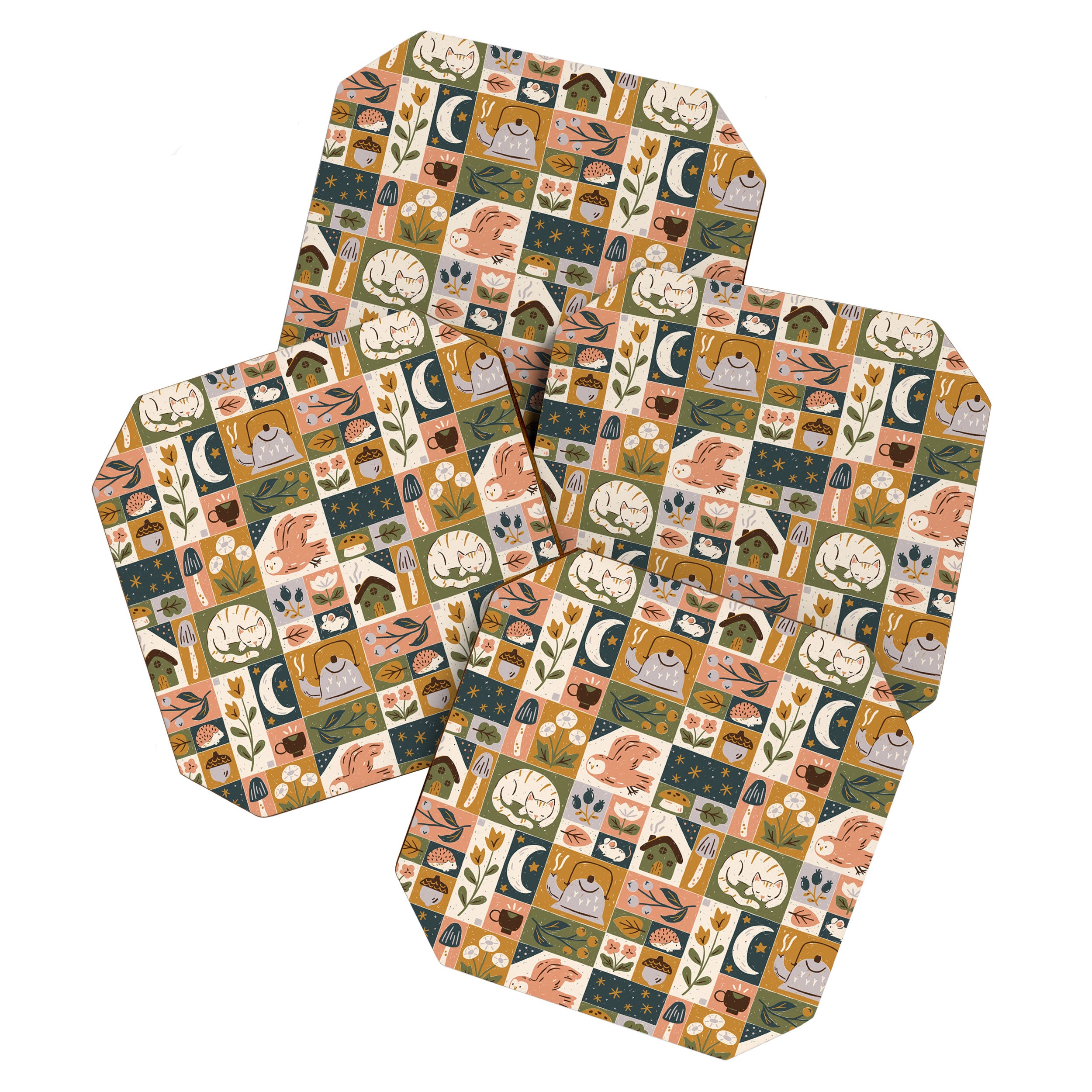Repose - Cozy Patchwork Coaster Gallery Image 1