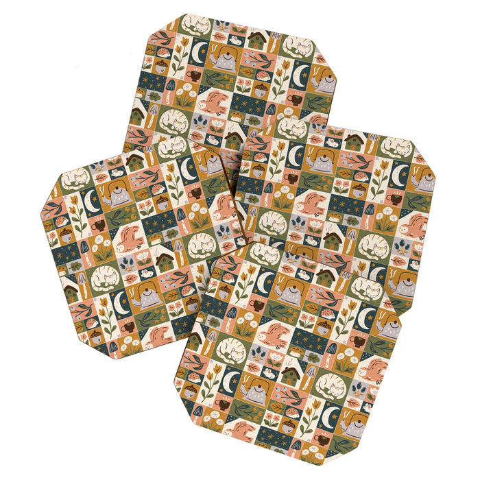 Repose - Cozy Patchwork Coaster Gallery Image 1