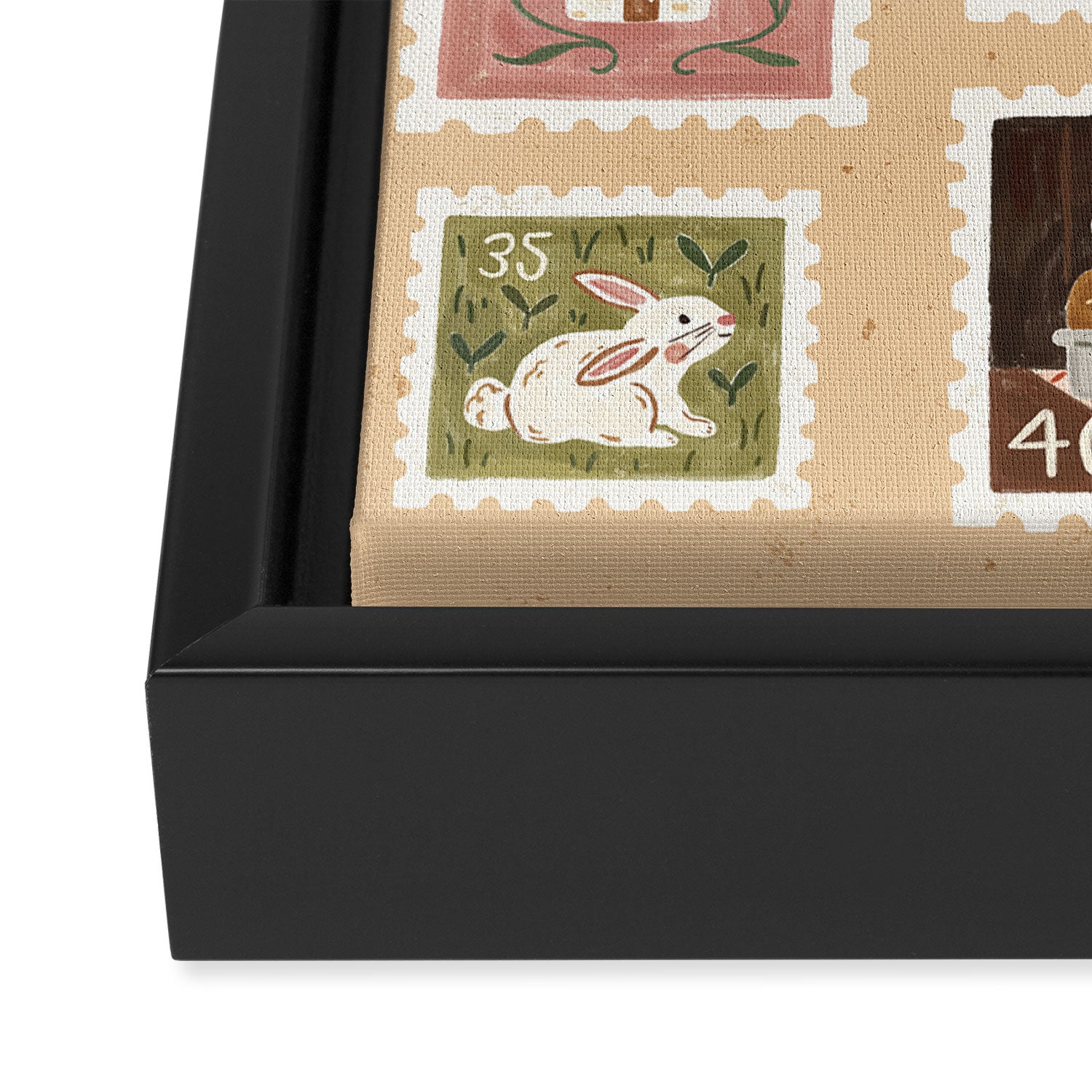 Stamp Collection Framed Canvas Print Gallery Image 3