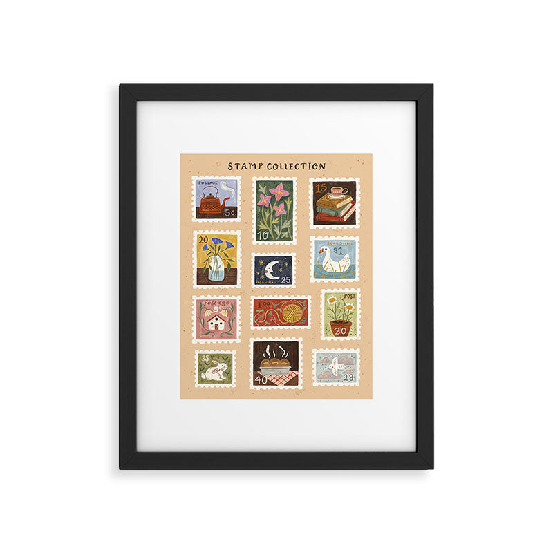 Stamp Collection Framed Art Print Gallery Image 4