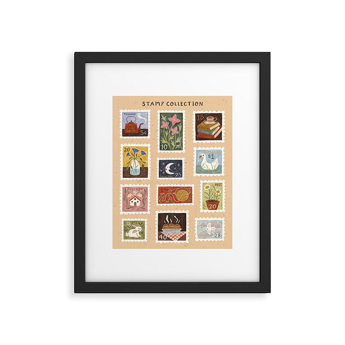 Stamp Collection Framed Art Print Gallery Image 1