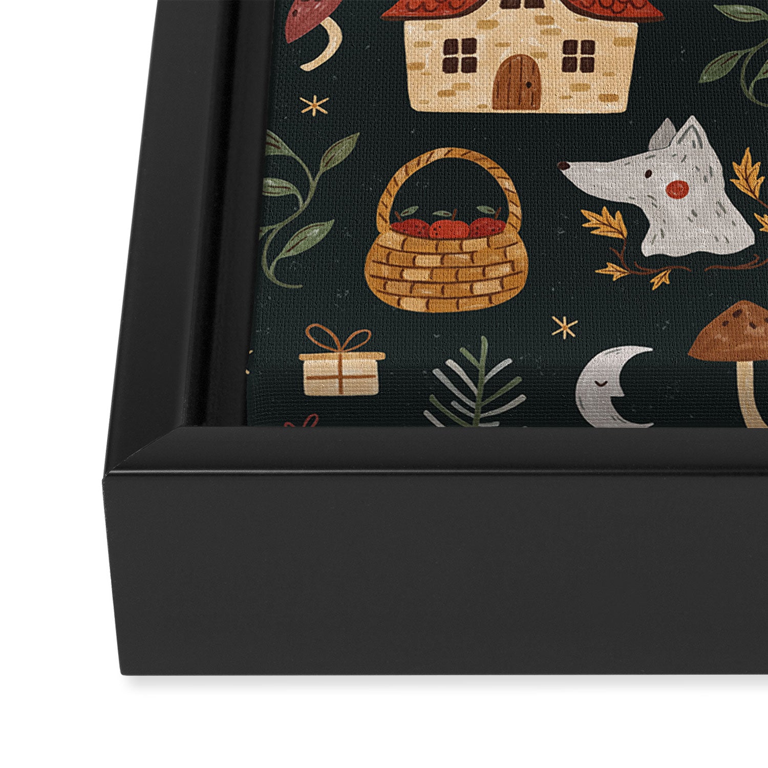Storybook Winter Framed Canvas Print Gallery Image 3