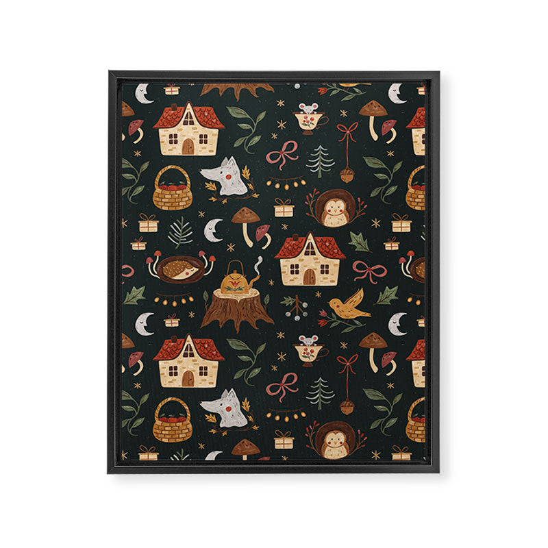 Storybook Winter Framed Canvas Print Gallery Image 8