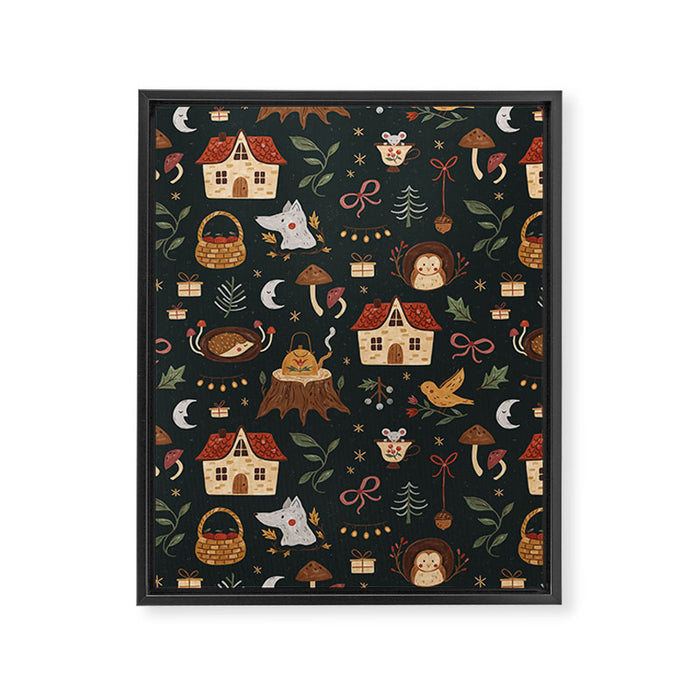 Storybook Winter Framed Canvas Print Gallery Image 1