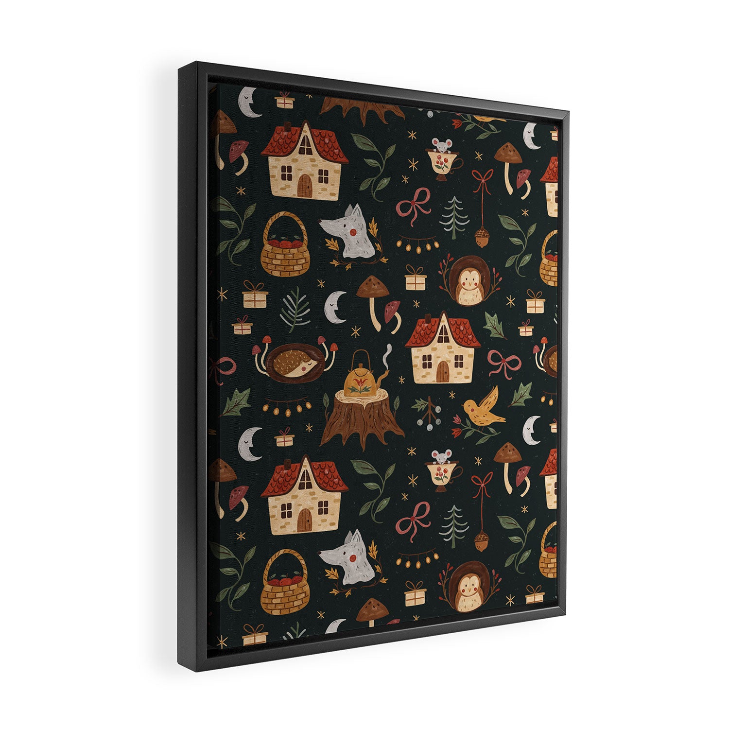 Storybook Winter Framed Canvas Print Gallery Image 2