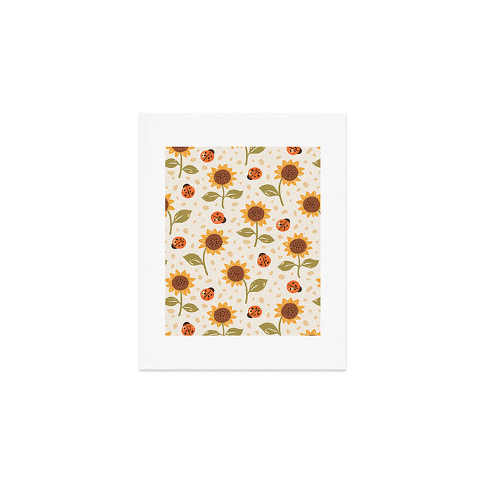 Sunflowers and Ladybugs Art Print Gallery Image 1