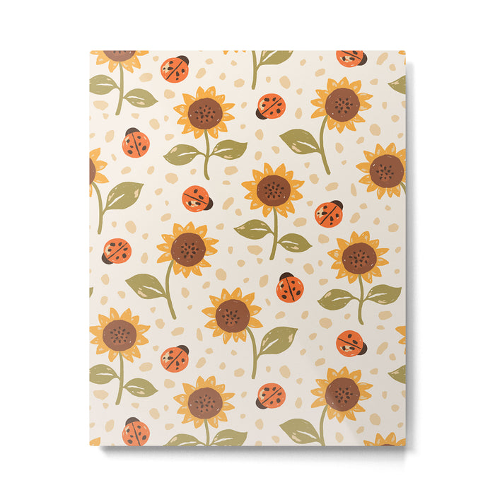 Sunflowers and Ladybugs Metal Print Gallery Image 1