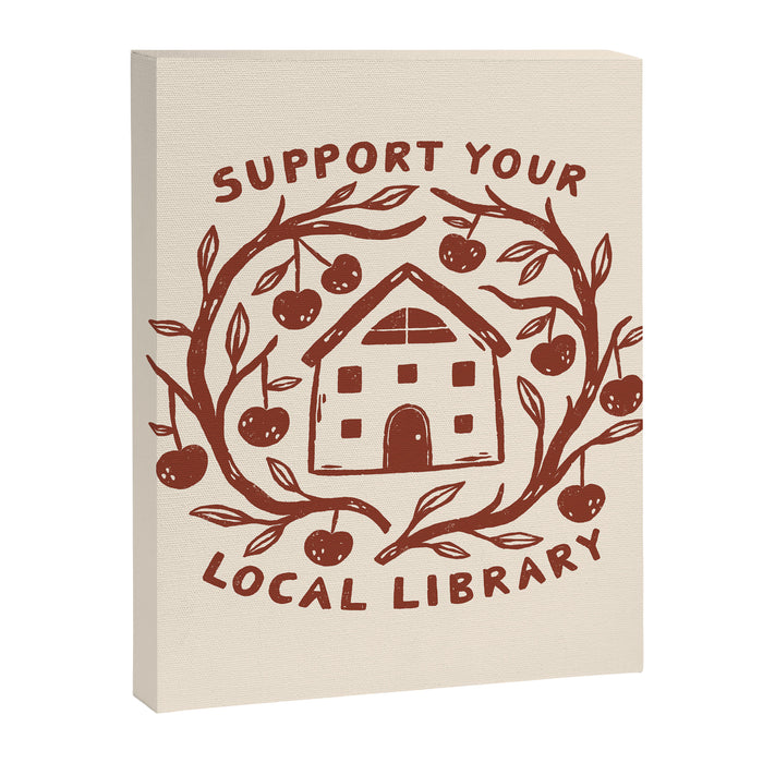 Support Your Local Library Canvas Print Gallery Image 1