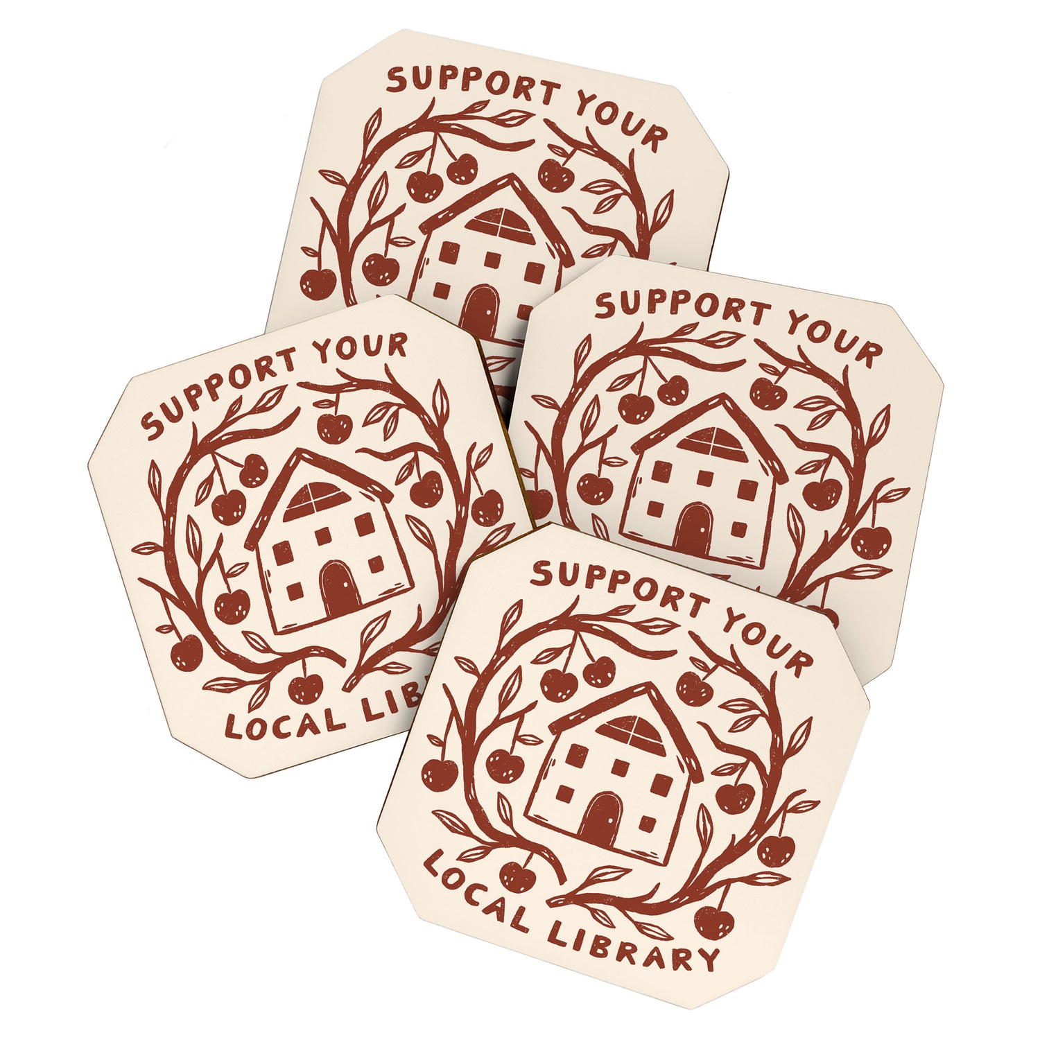Support Your Local Library Coaster Gallery Image 1