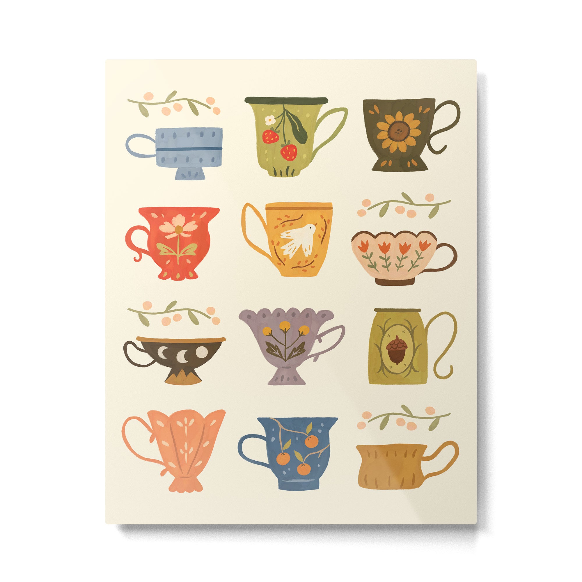 Teacup Collection Metal Print Gallery Image 6
