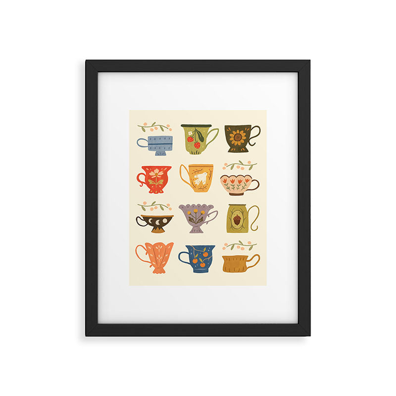 Teacup Collection Framed Art Print Gallery Image 6