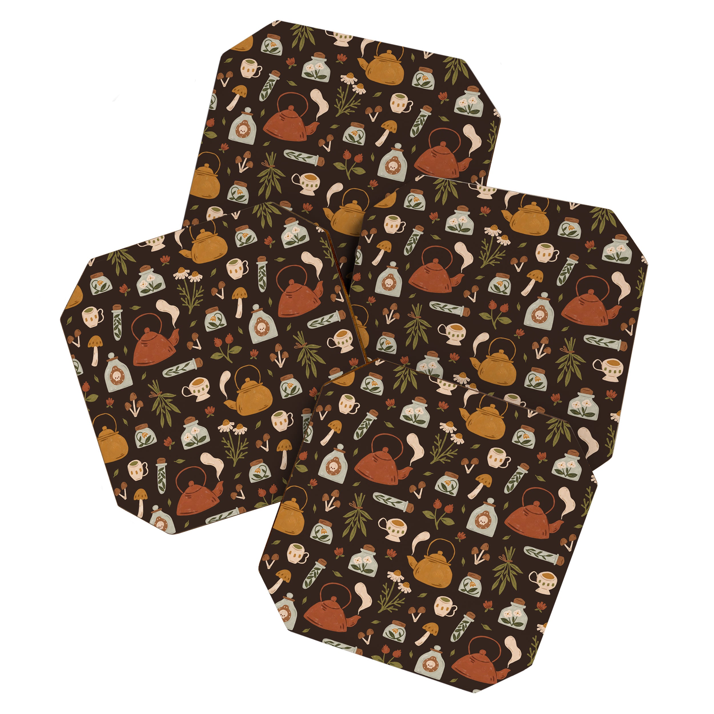 Witchy Brew - Botanical Tea Time Coaster Gallery Image 1