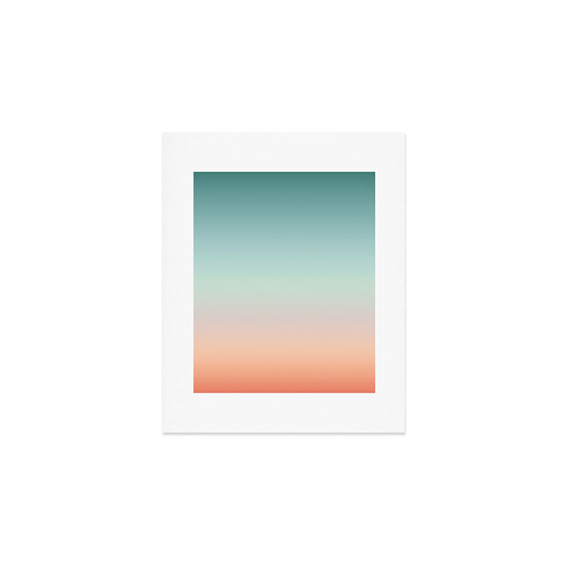 Color gradient background - fading sunset sky colors Art Print Gallery Image 1
