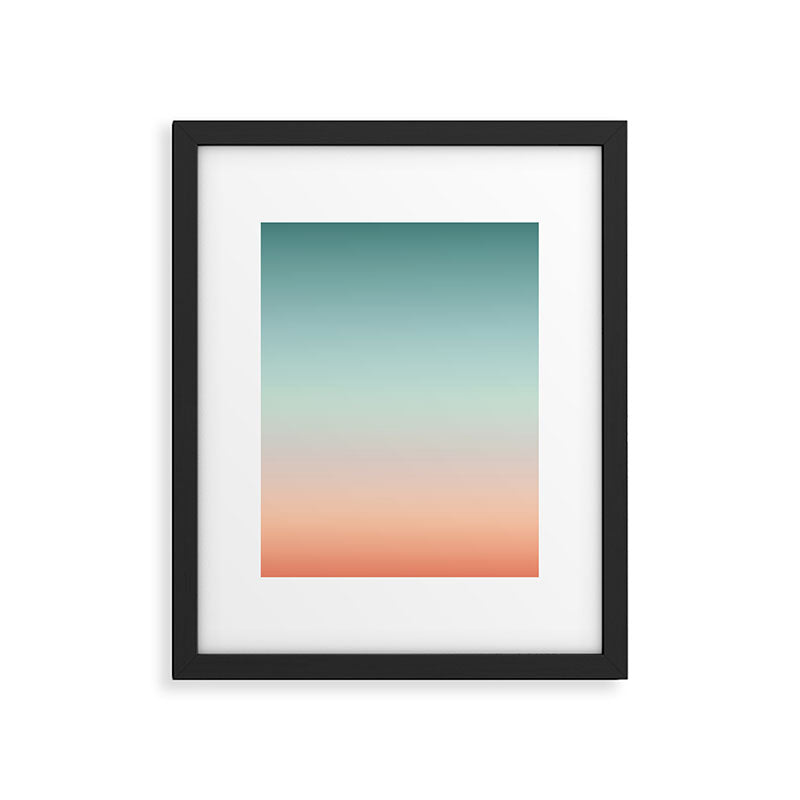 Color gradient background - fading sunset sky colors Framed Art Print Gallery Image 5