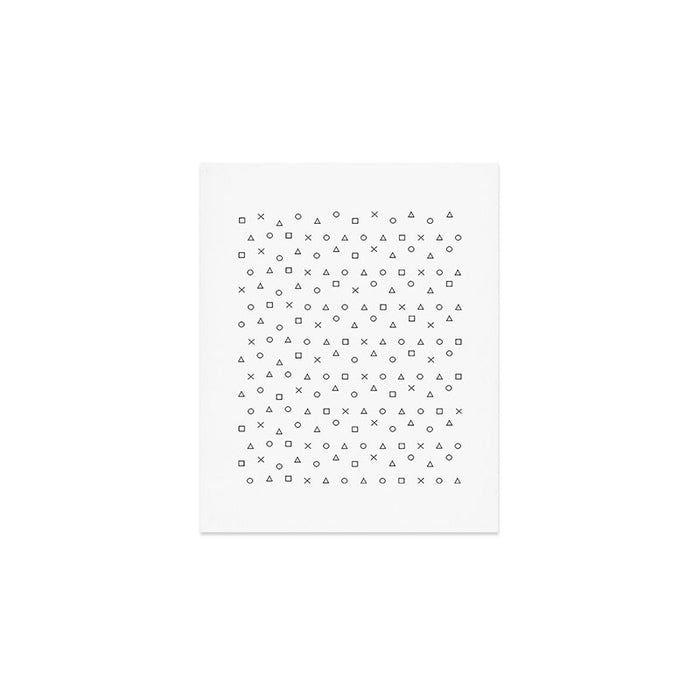 gaming pattern - gamer design - playstation controller symbols Art Print Gallery Image 1