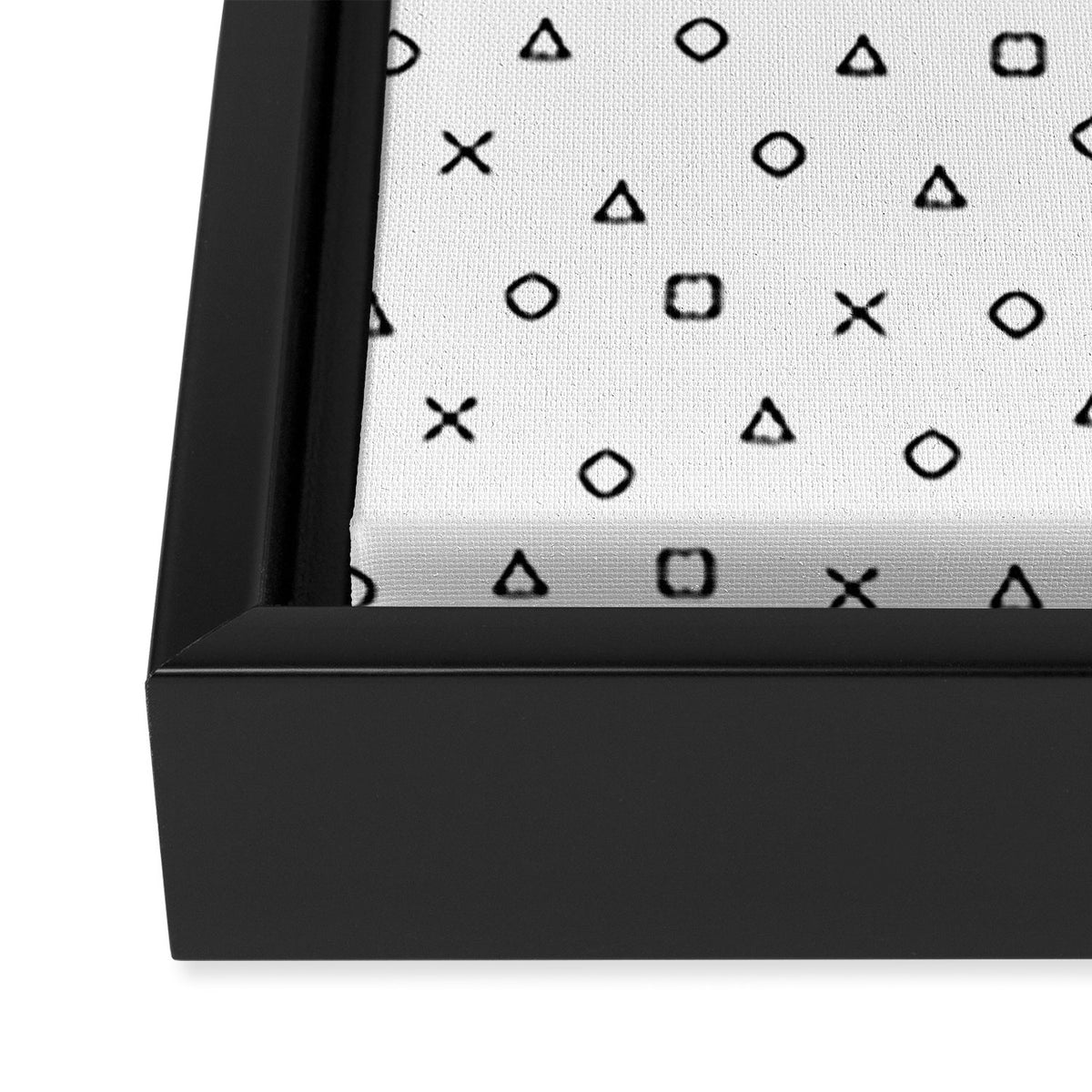gaming pattern - gamer design - playstation controller symbols Framed Canvas Print Gallery Image 3