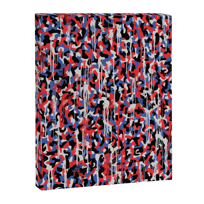 Graffiti style pattern - Berlin subway train seat camouflage design Canvas Print Gallery Image 1